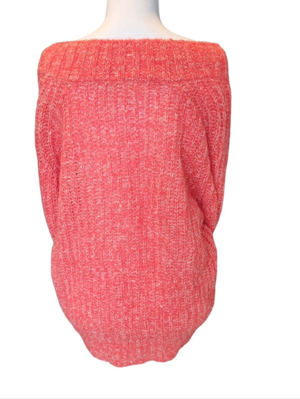 Anthropologie Red Wool Blend Knit Vneck Sweater - Picture 2 of 7